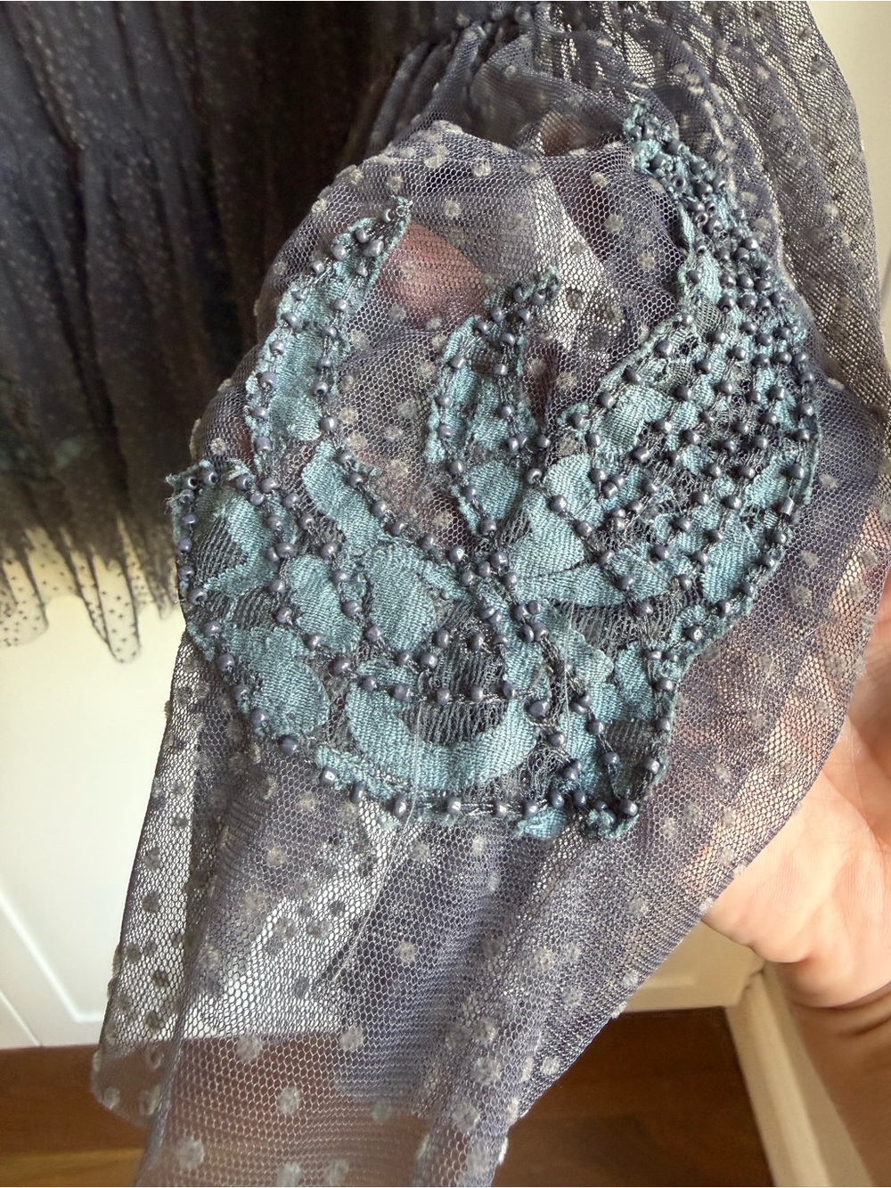 Anthropologie Neomia Applique Lace Tunic Blouse | XL - Picture 3 of 8